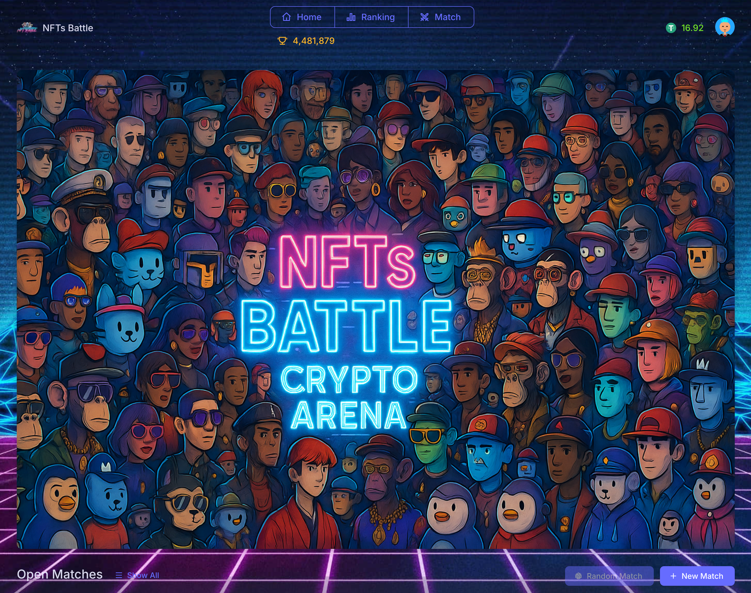 NFT Game - Landing View.